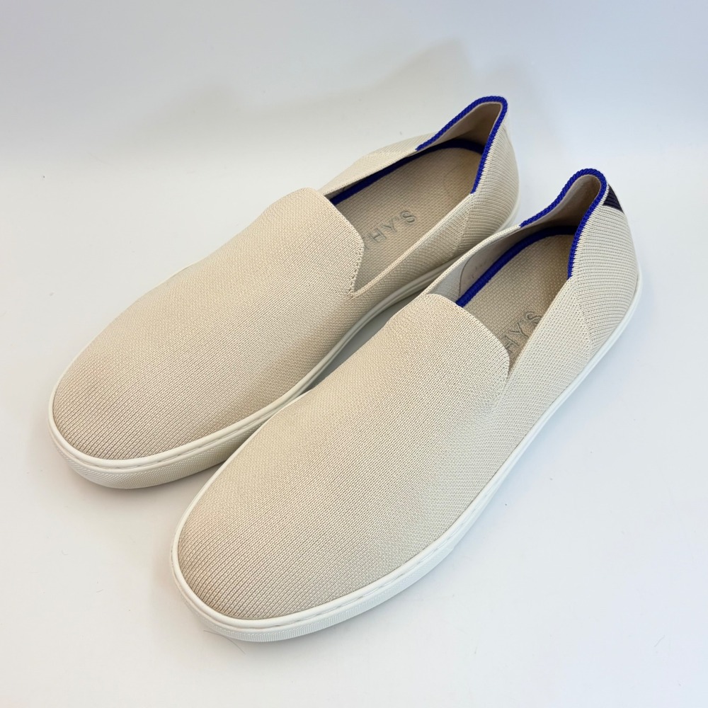 Rothys The Sneaker Sand Tan Knit Slip On Shoes Womens 11 Casual Chic Preppy